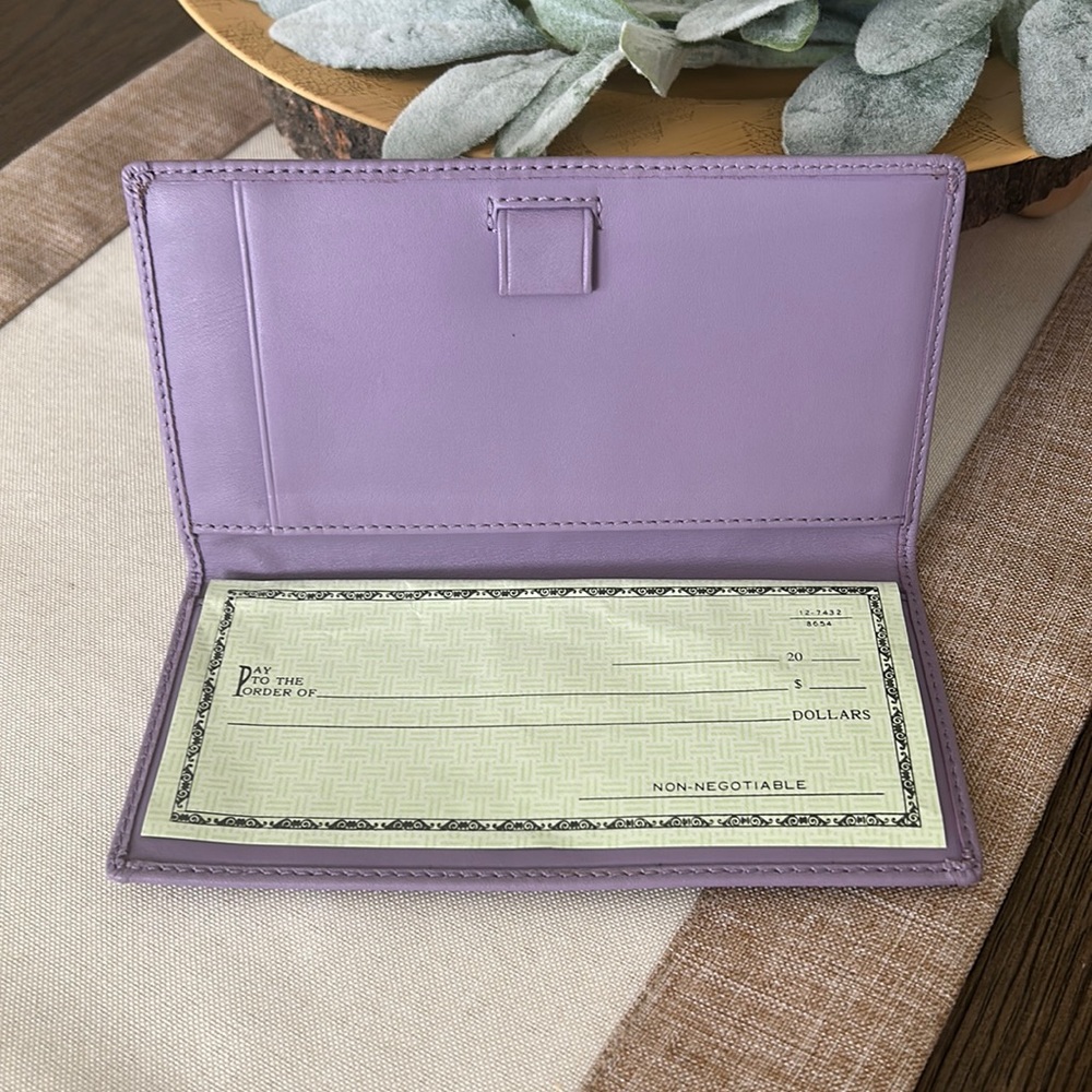 COACH Check Book Cover